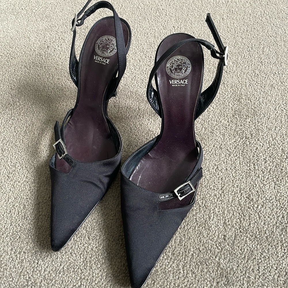 Satin Versace Heels